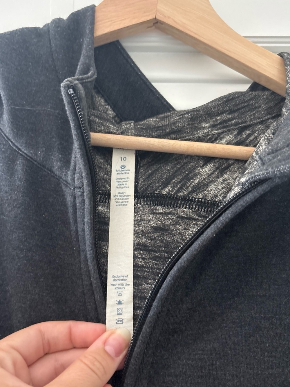 lululemon athletica Dark Gray Hooded Jacket